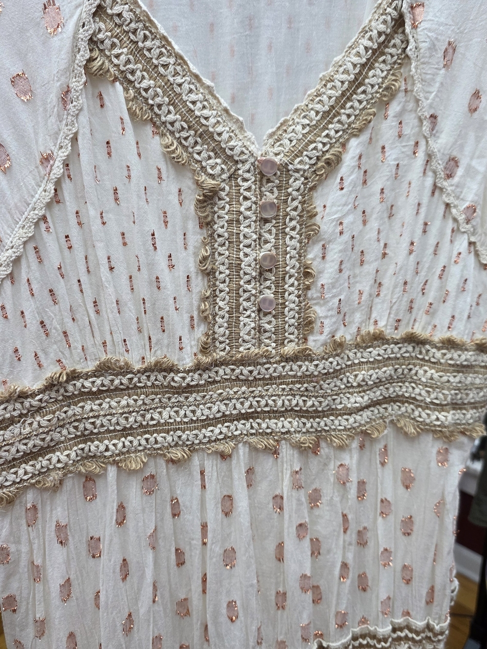 Me 2 Magic Cotton Embroidered Tassel Shimmer Boho Chic Maxi 3X - Picture 5 of 12